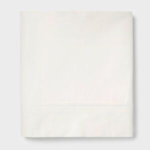 Threshold - California King 400 Thread Count Performance Flat  White